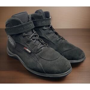 SIDI Doha Motorcycle Riding Shoes Black Suede Ankle Boots Mens 11 Fast Shipping